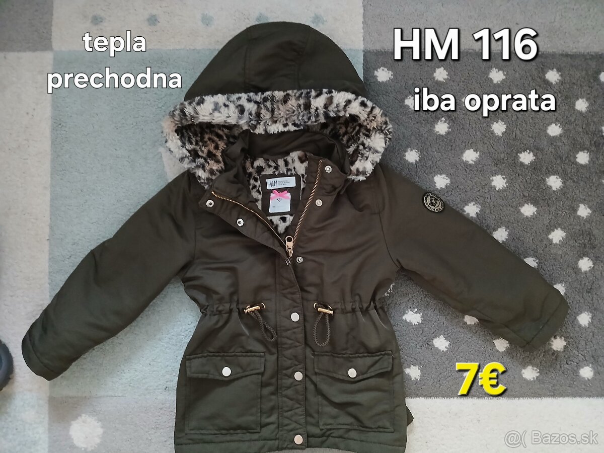 Dievcenska tepla prechodna bunda 116