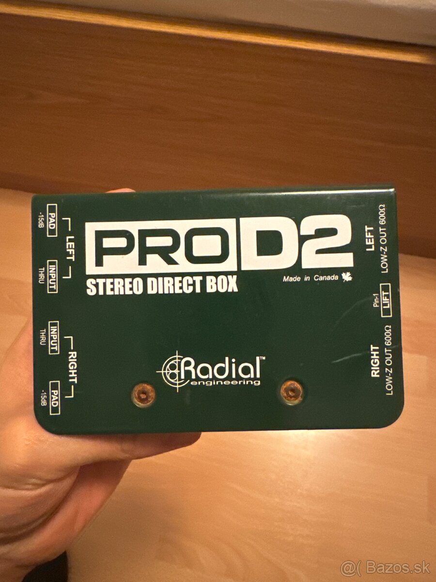 Radial ProD2 Pasívny stereo D.I. box