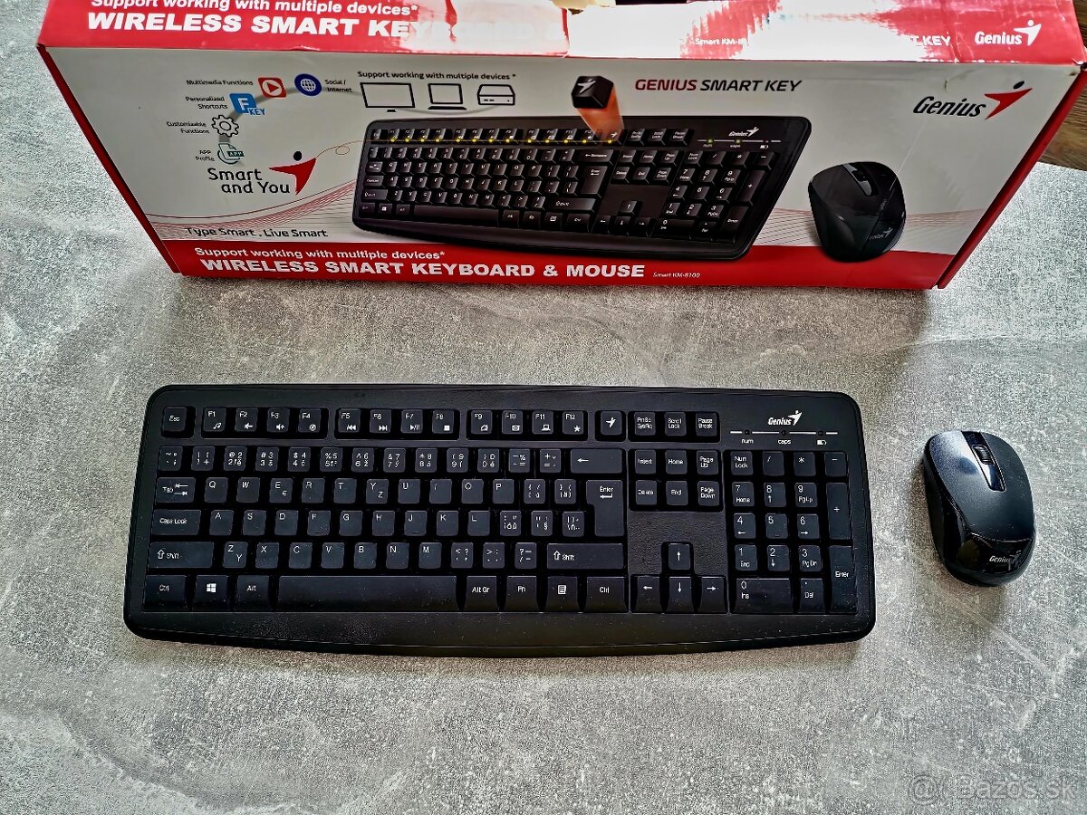 Bezdrôtový set klávesnice a myši Genius SMART KM-8100