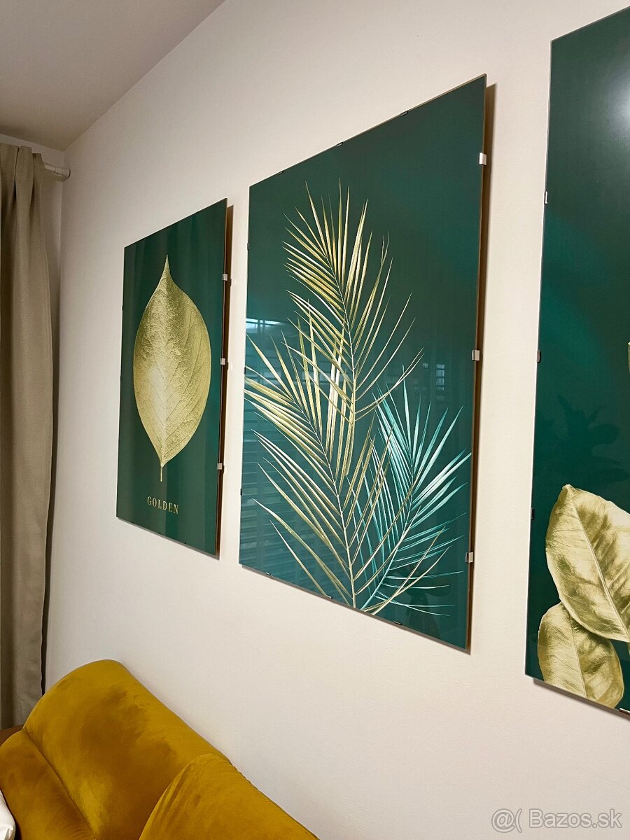 Predám 3ks clip rám na stenu - plexisklo - 60x80cm