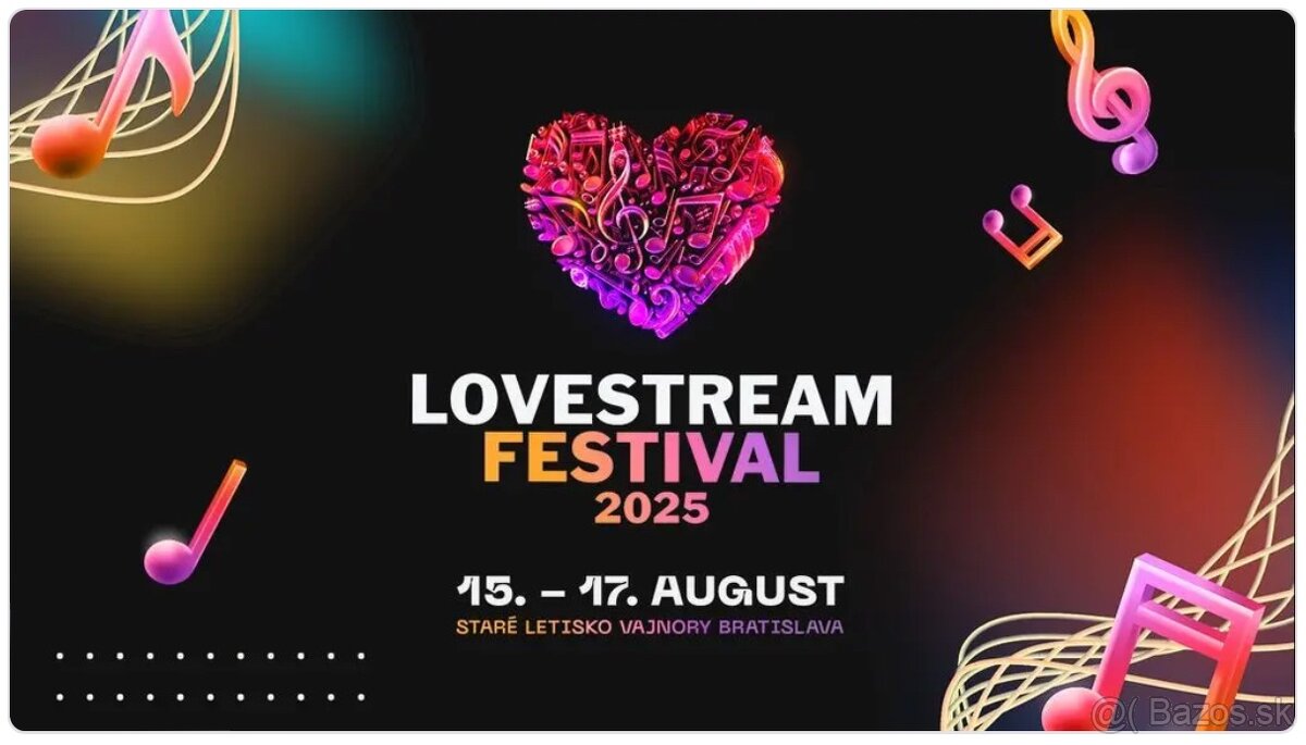 Predám vstupenku na LOVE STREAM FESTIVAL - sobota