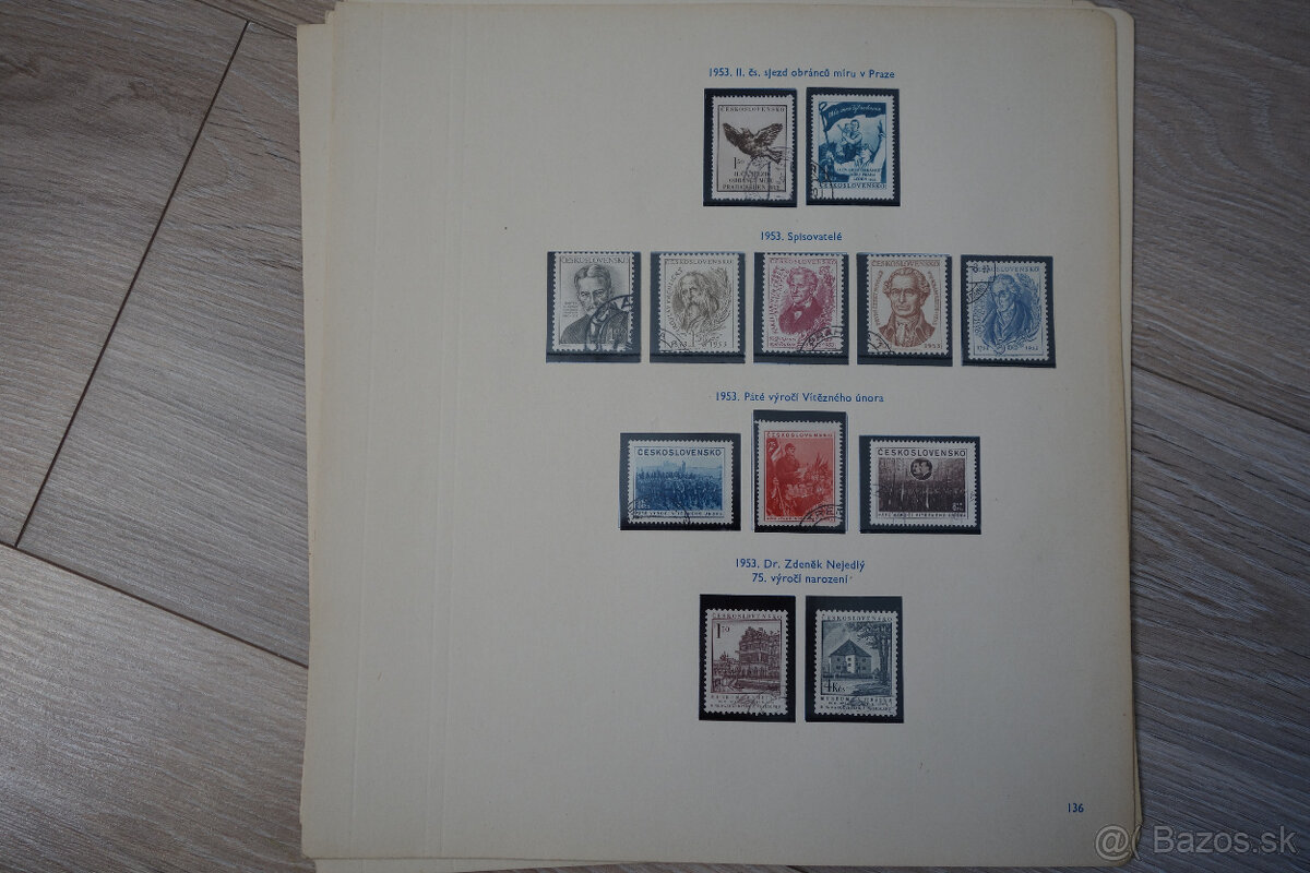 Československo 1953, zbierka stav /ʘ