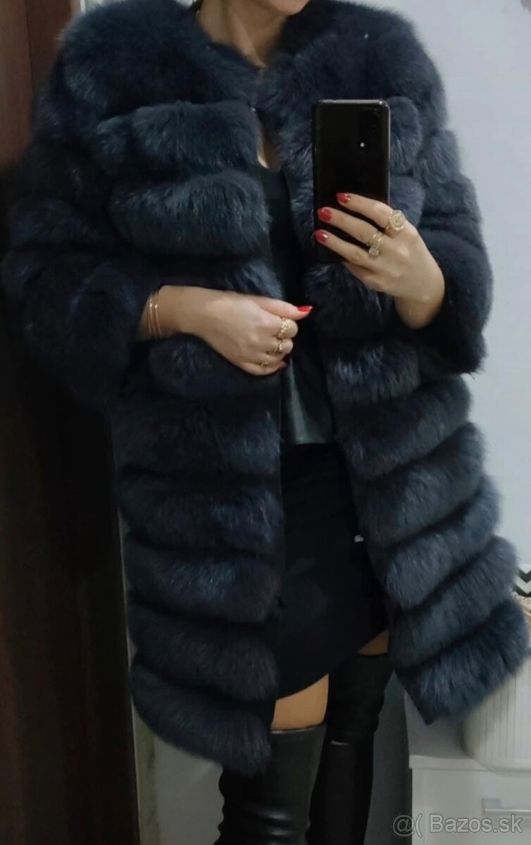 Kozuch 4v1 z pravej ciernomodrej lisky