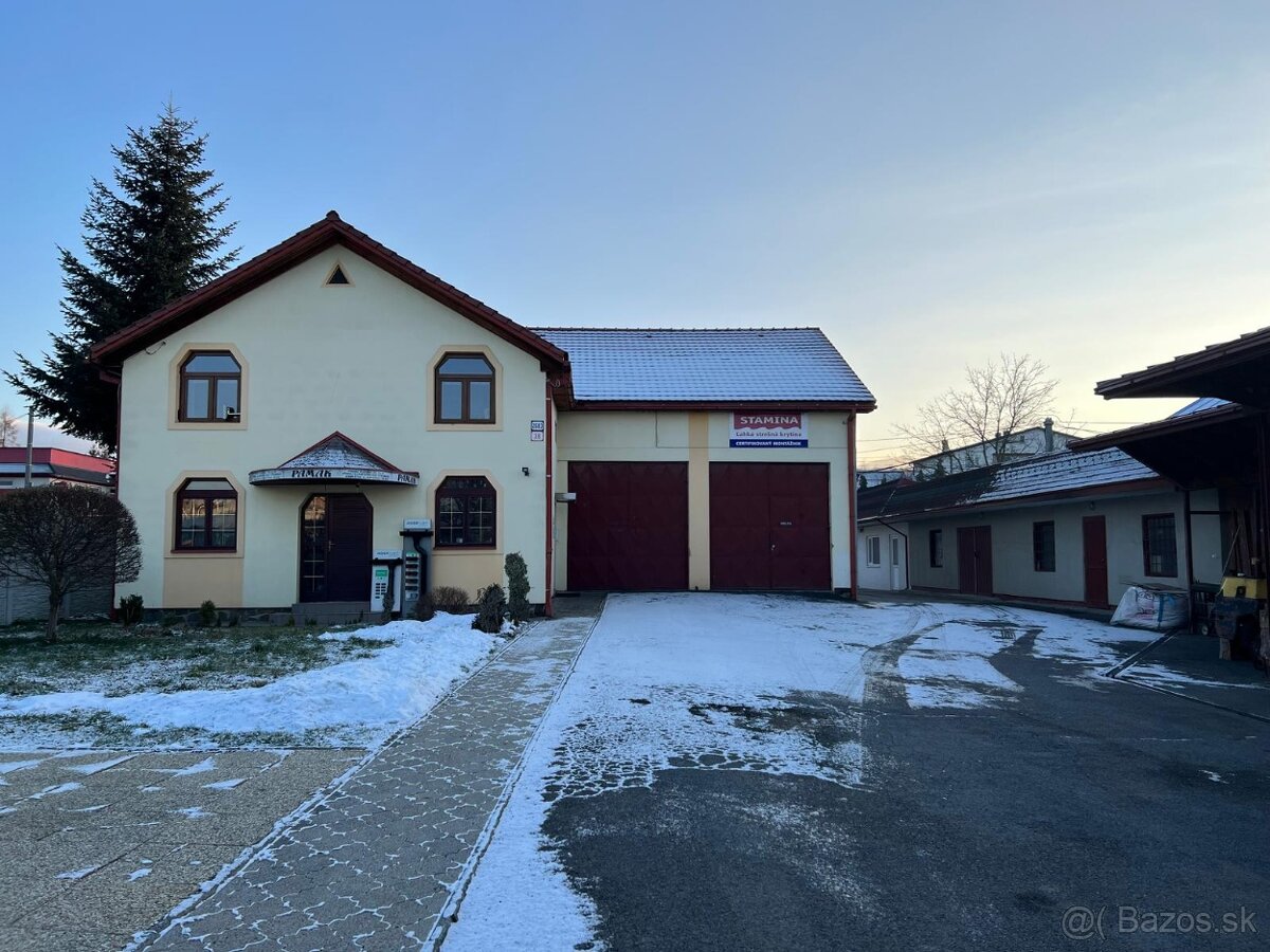 Firemný areál v priemyselnej zóne (1 329 m²) – komplet vybav