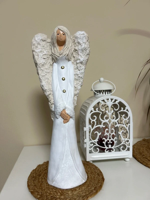 Vysoká soška anjelky 37x14x9 cm
