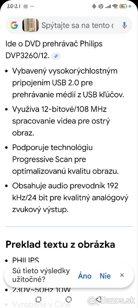 DVD prehrávač Philips DVP3260/12