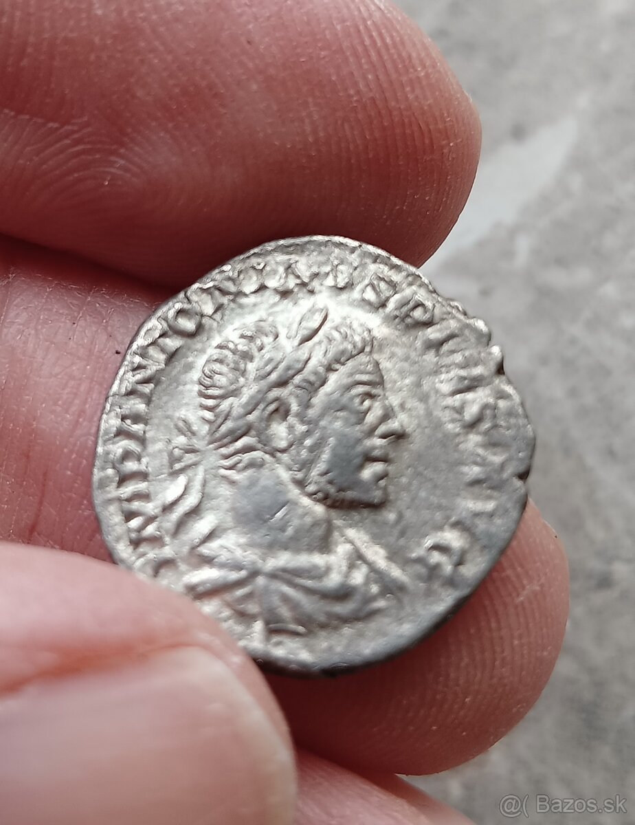 Rímska antická minca denarius Elagabalus 218 - 222