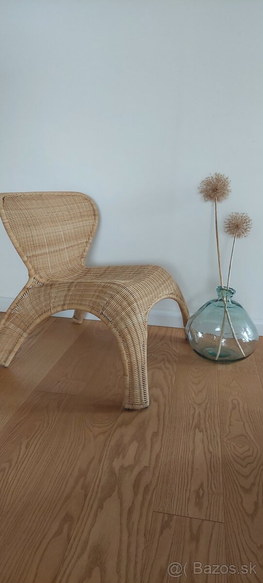 IKEA dizajnové ratanové kreslo