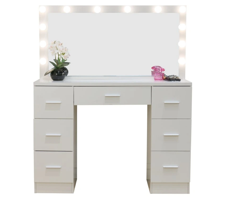 Toaletný stolík Hollywood s LED osvetlením