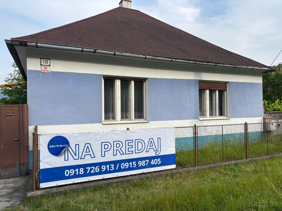 NA PREDAJ: Rodinný dom so záhradou v Rohožníku