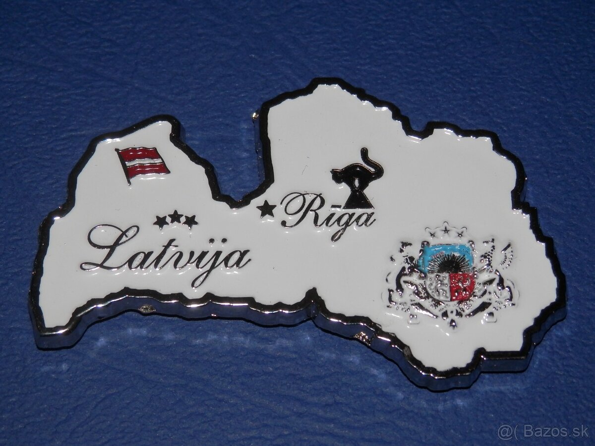 Kovové magnetky LOTYŠSKO