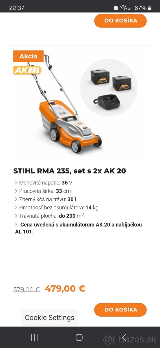 Stihl Akumulátorova kosačka