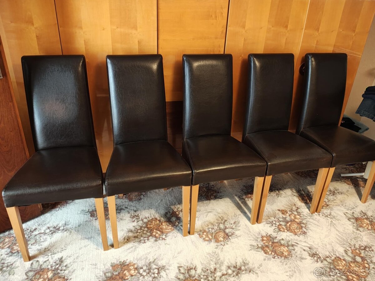 Jedálenská stolička BAKKELY tmavohnedá