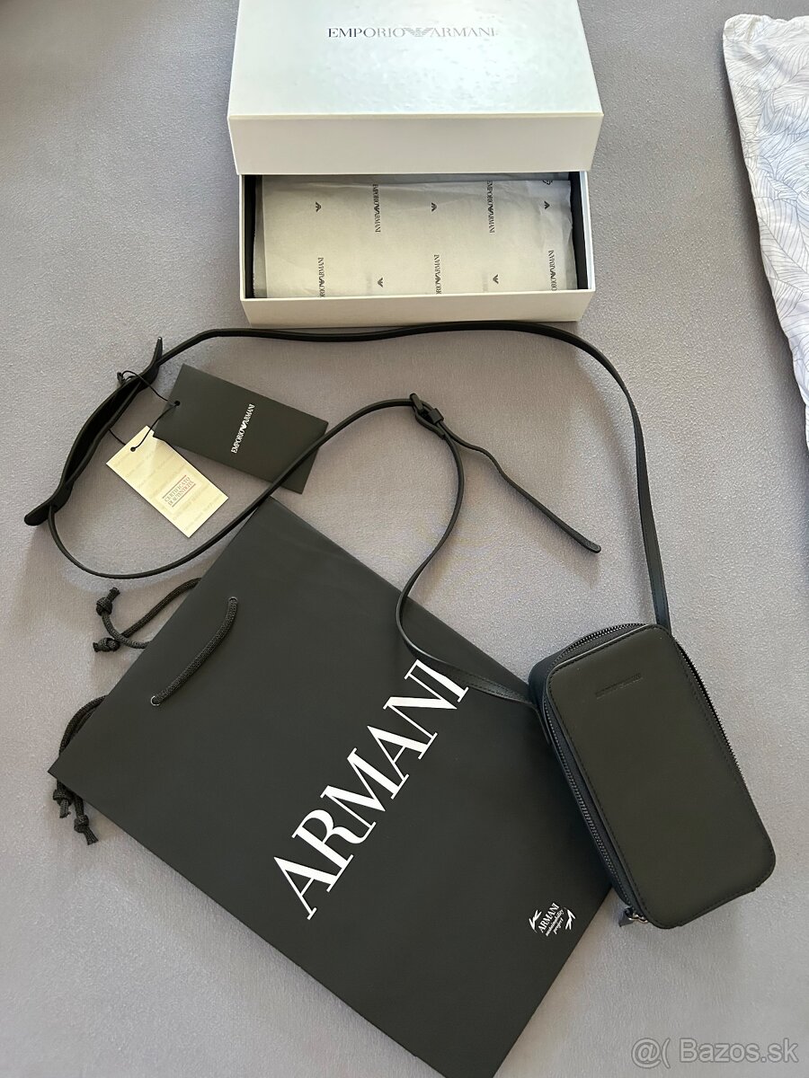 Emporio Armani crossbody / phone case kožený