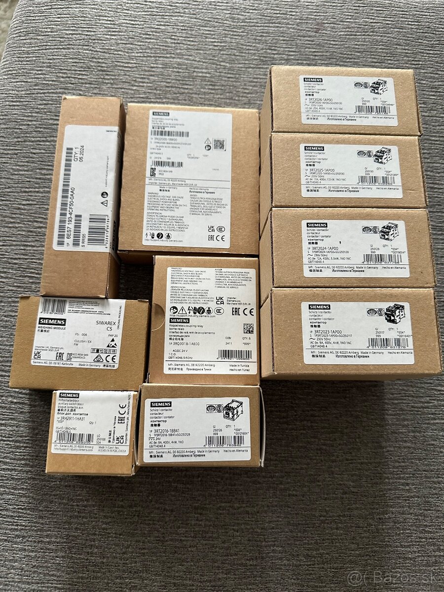 Siemens simatic, siwarex, motorové spúšťače, pomocné kontakt