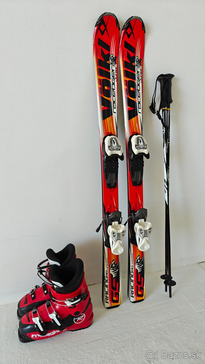 LYŽE VOLKL RACETIGER GS 110CM + LYŽIARKY ROSSIGNOL 36EUR