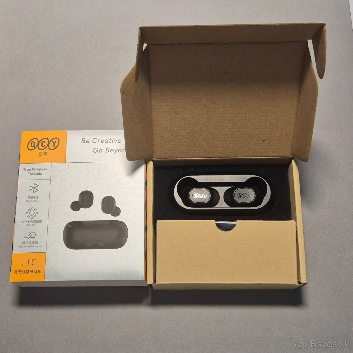 QCY bezdrôtové bluetooth slúchadlá T1C
