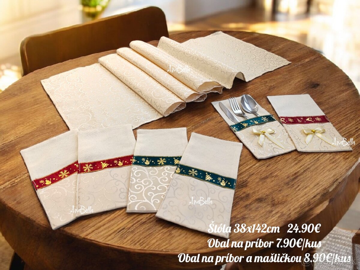 Vianočné prestieranie - Štóly a obaly na príbory