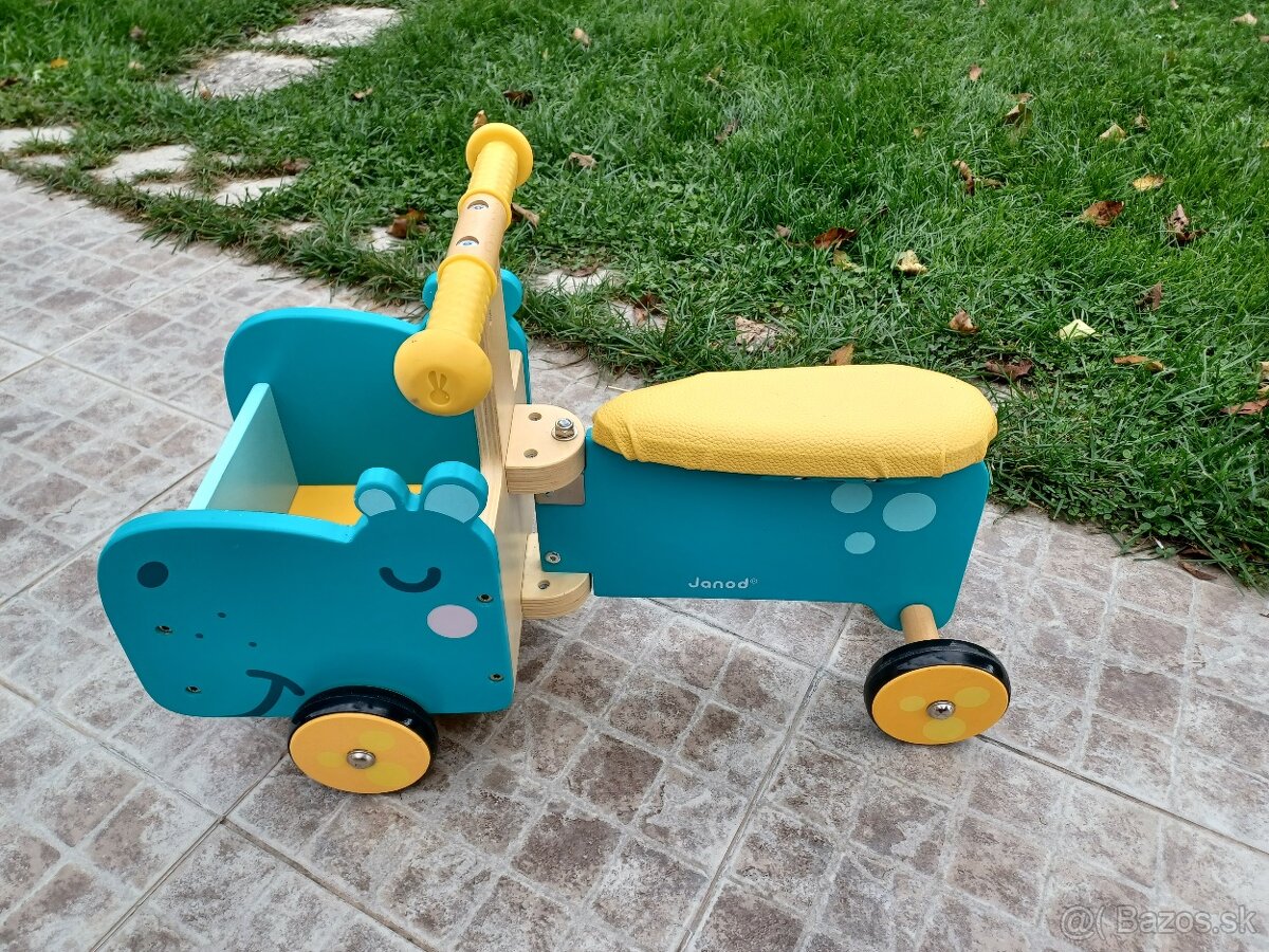 Drevené odrážadlo - Hroch Janod - TOP stav