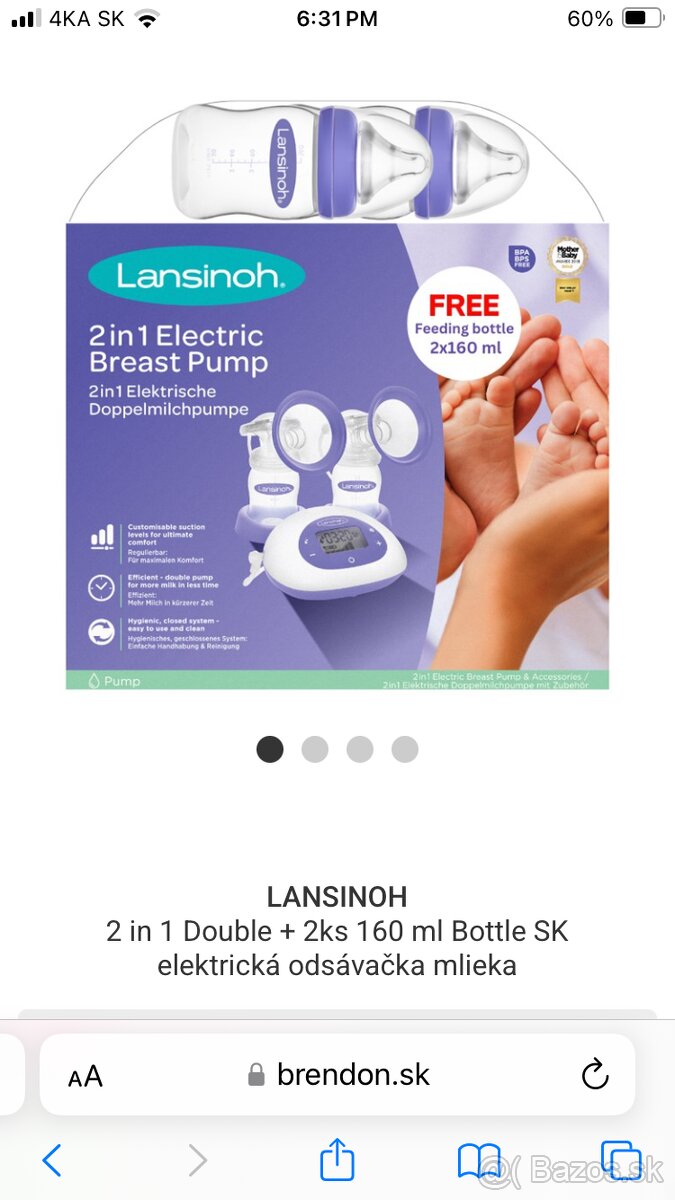 Elektricka odsavacka mlieka