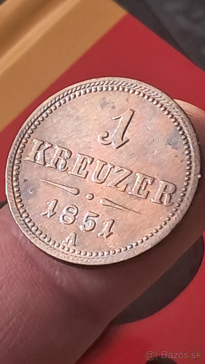 1 kreuzer 1851 A