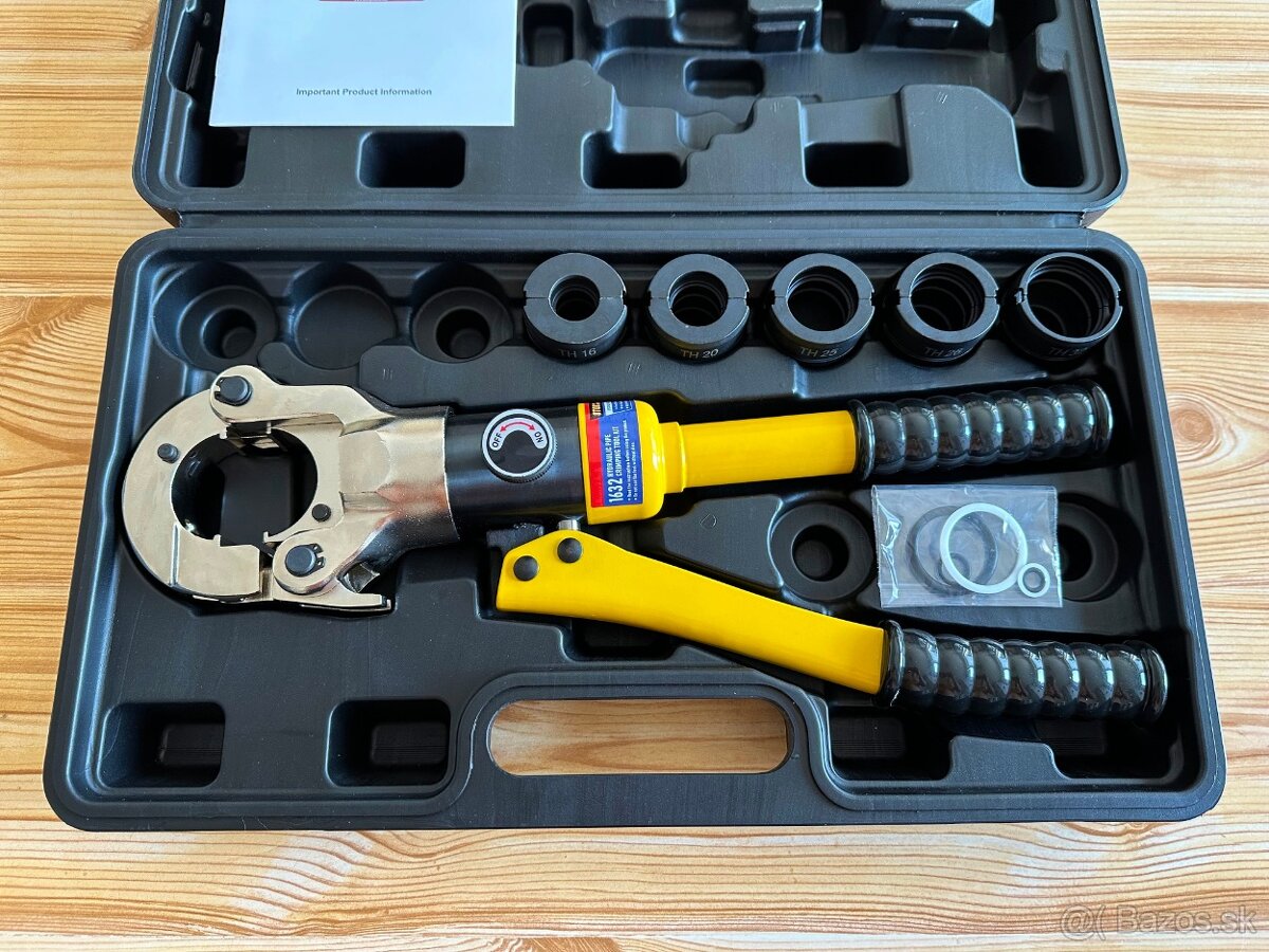 Hydraulické lisovacie kliešte PEX-AL-PEX + čeľuste TH