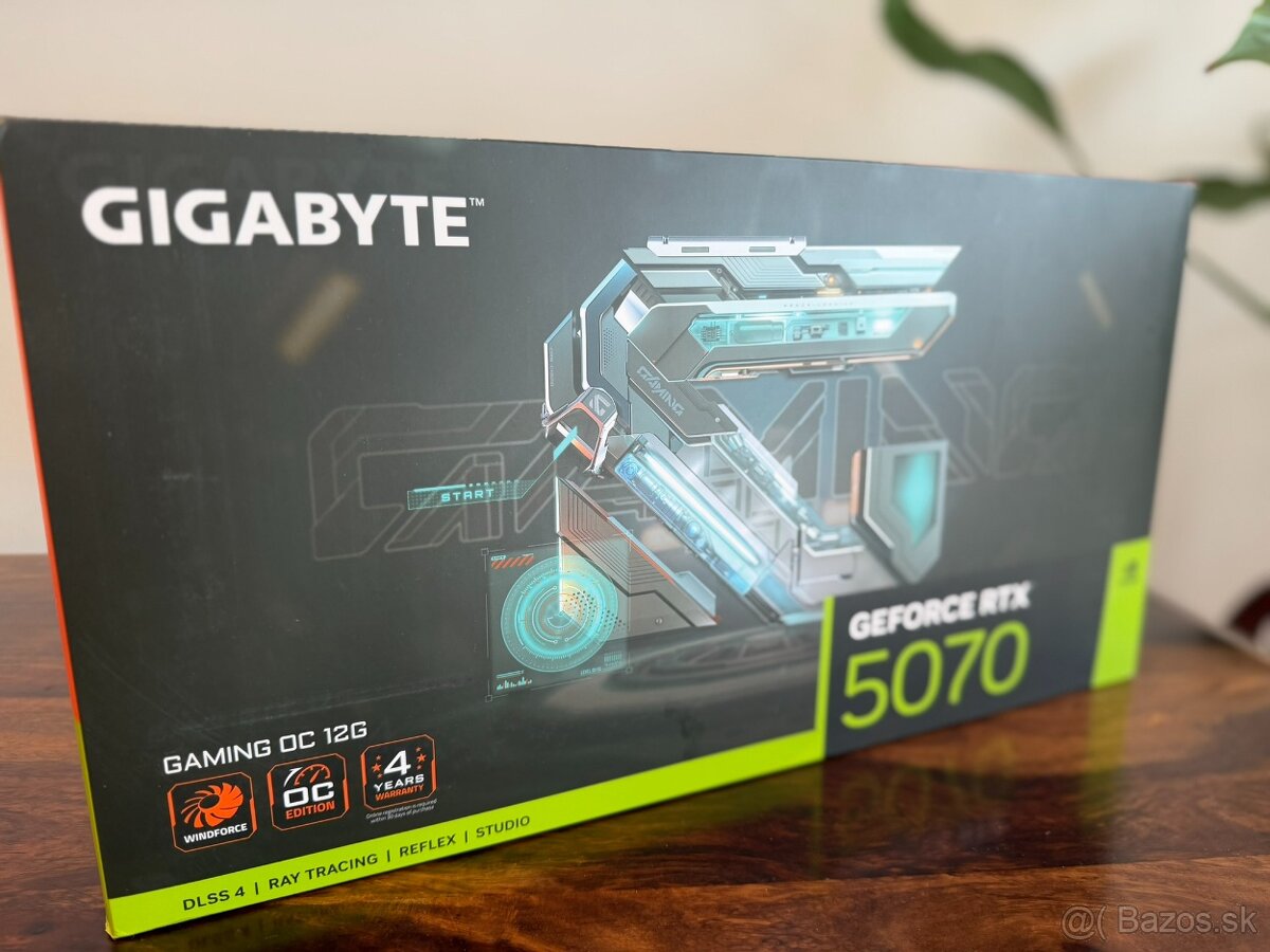 Gigabyte GeForce RTX 5070 Gaming OC 12GB - nova, zaruka