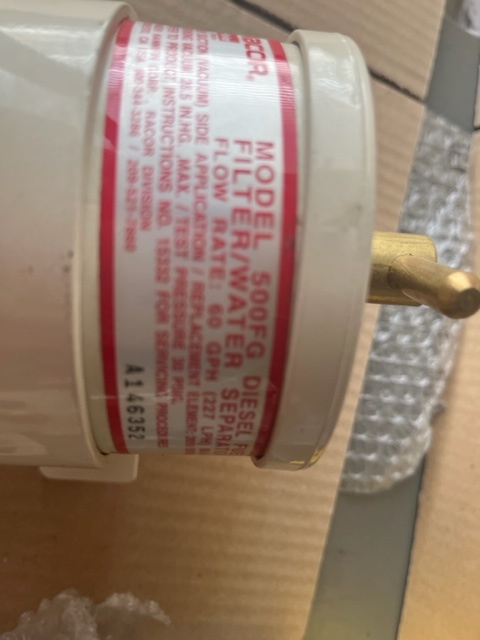 Parker RACOR MODEL500 FG DIESEL FUEL