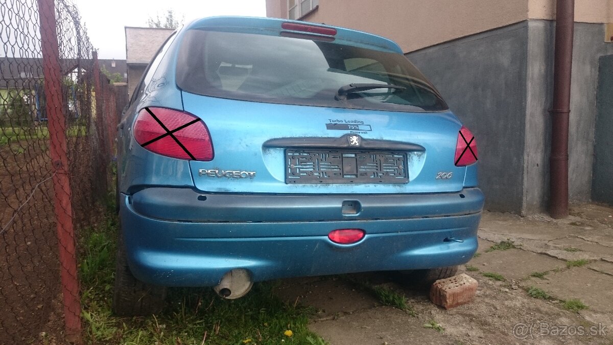 Zadne plato Peugeot 206
