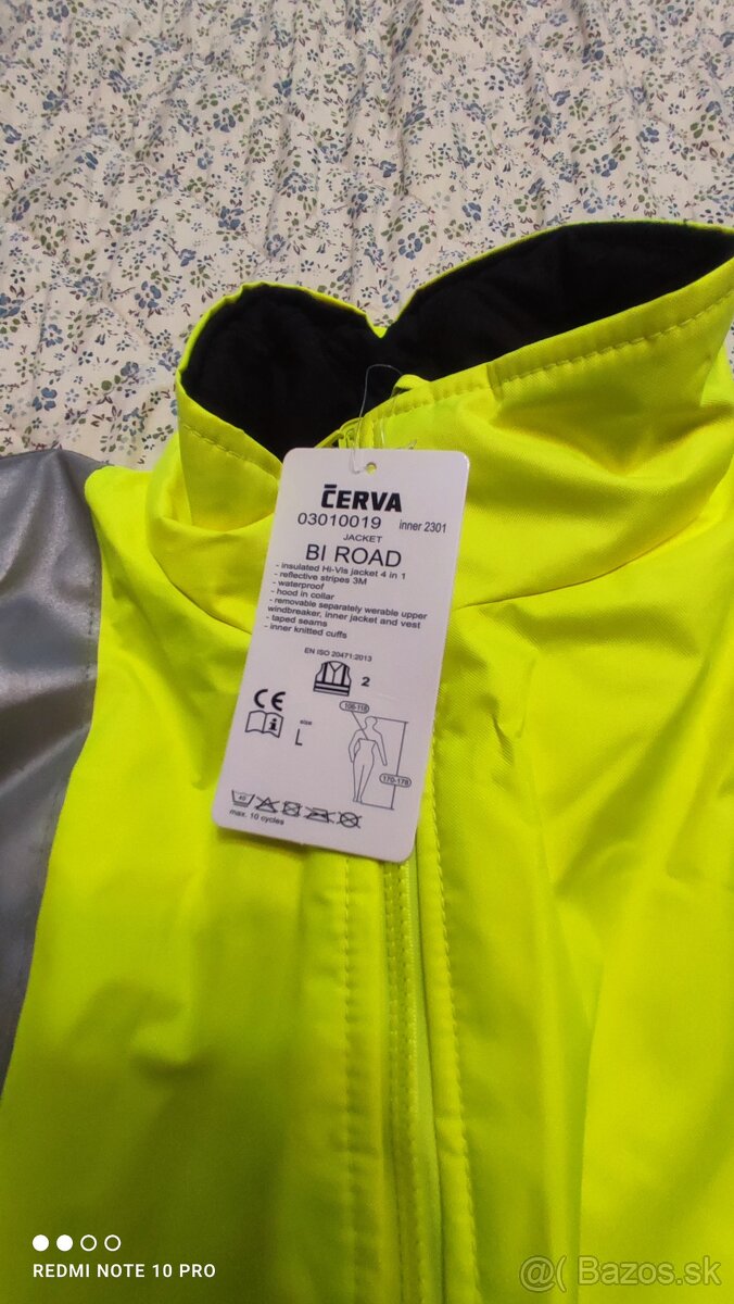 Nepremokavá zimná reflexná HI-VIS bunda 4v1 CERVA BI ROAD