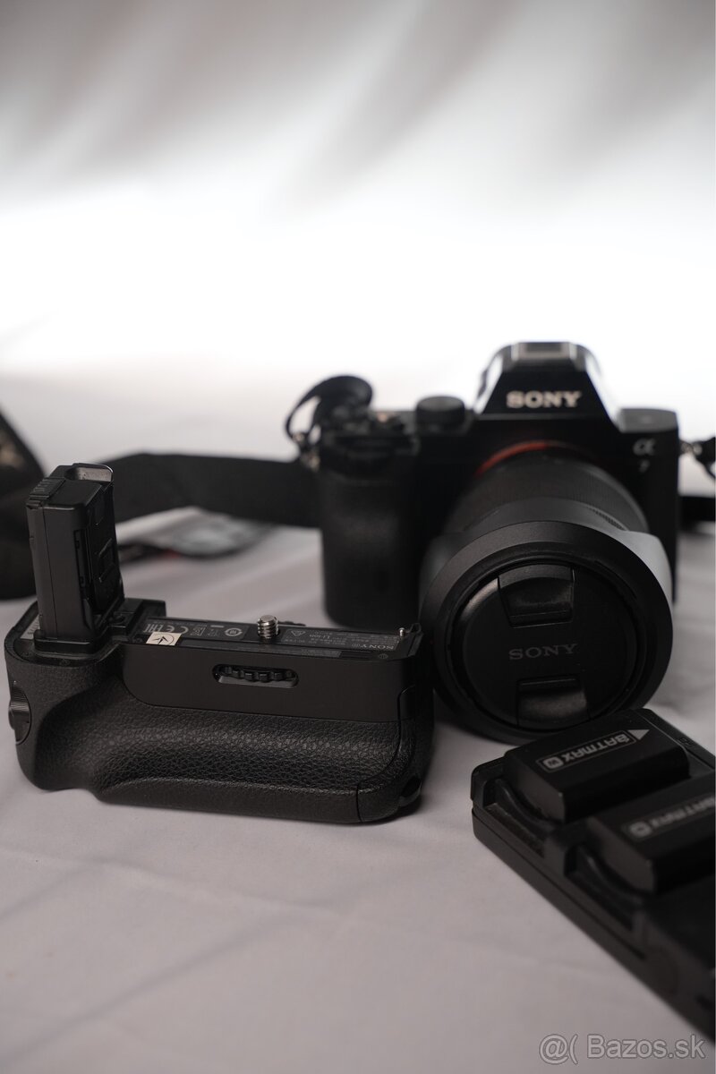 Sony A7+battery grip+2 batérie+objektiv+64gb card(full set)