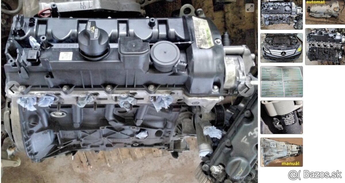 Predám Motor 646.811 Mercedes C200 W204 2.2 CDI 2008 DVERE,