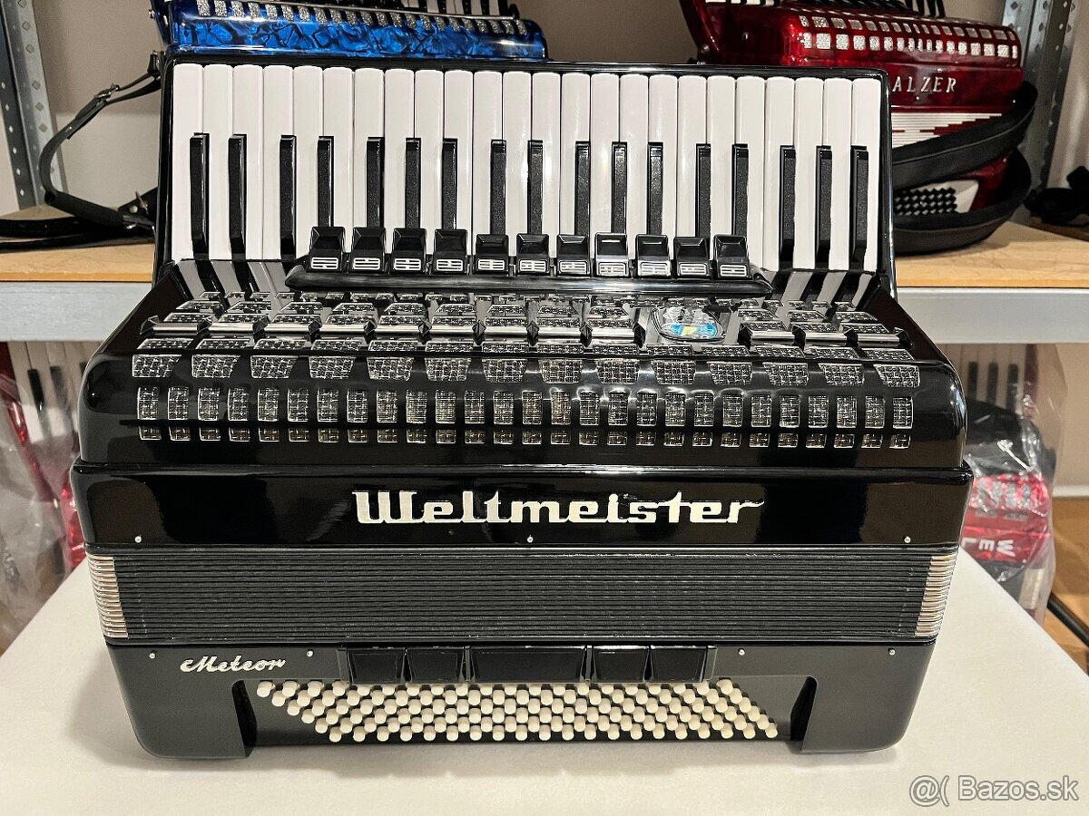 Predám akordeón WELTMEISTER METEOR 120 BASOVÝ - používaný -
