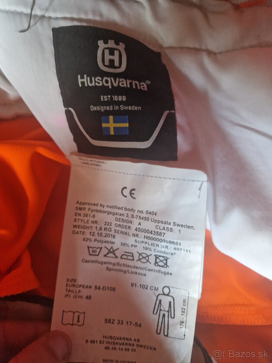 Husqvarna pilčícke nohavice