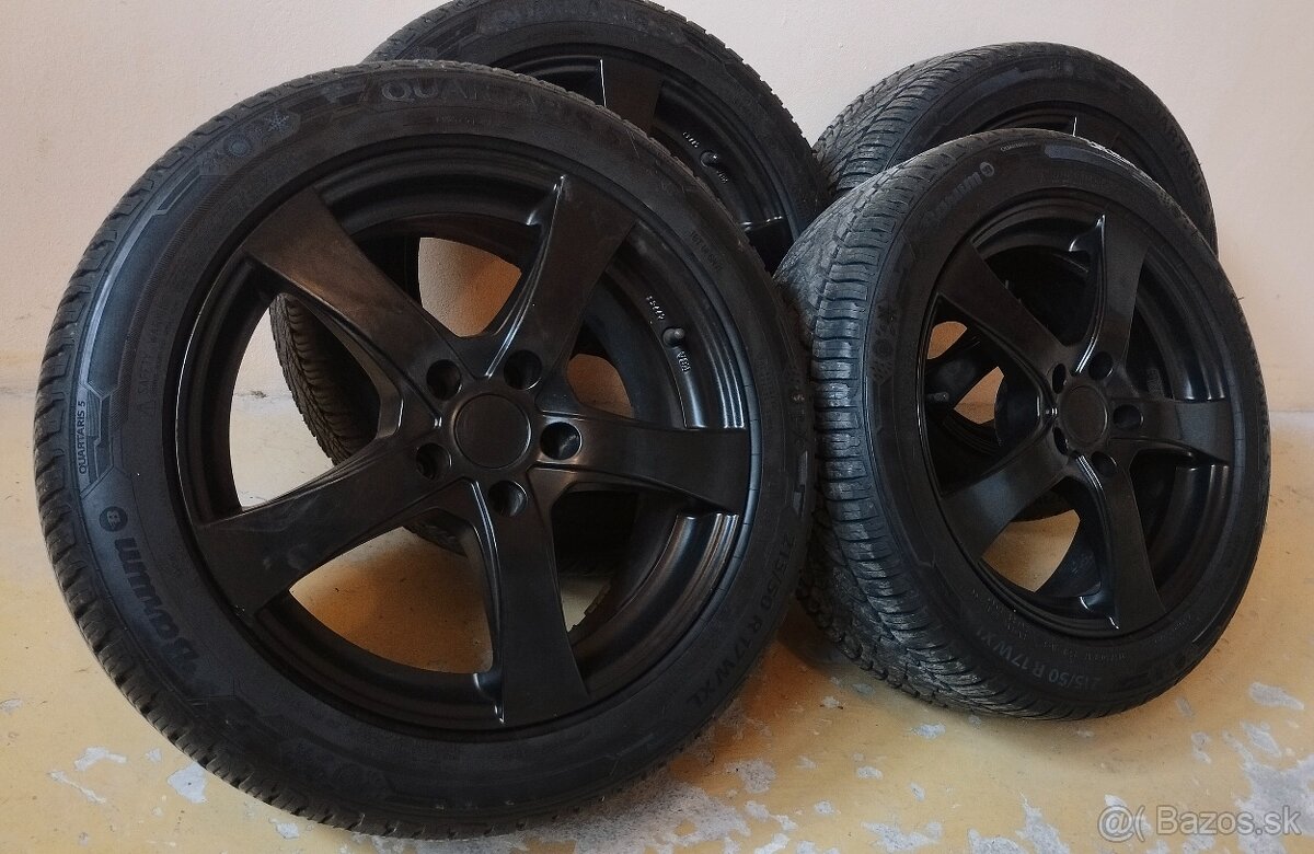 Hliníkové disky DEZENT 17" + All Season Pneu Barum Quatari