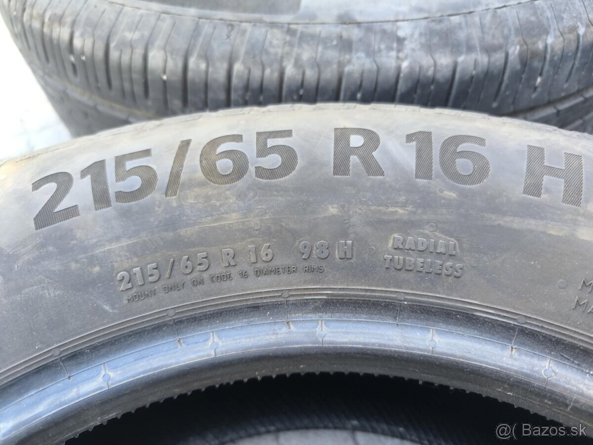 Predám letne pneu Continental EcoContact 6 215/65 R16