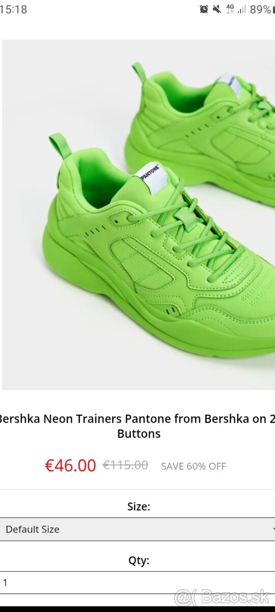 Tenisky BERSHKA PANTONE NEON