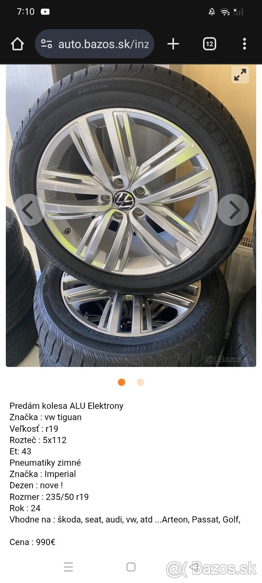 TIGUAN ALU Disky r18