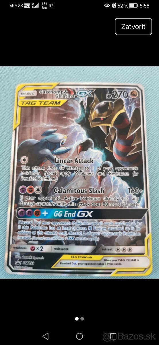 Zberateľská karta Giratina