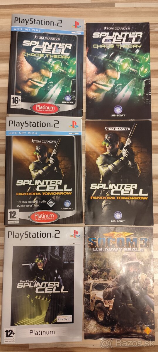Predám PS1 a PS2 obaly a manuály
