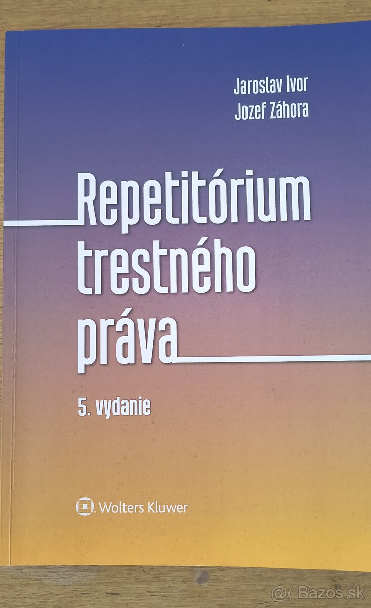 Predám - Repetitórium trestného práva