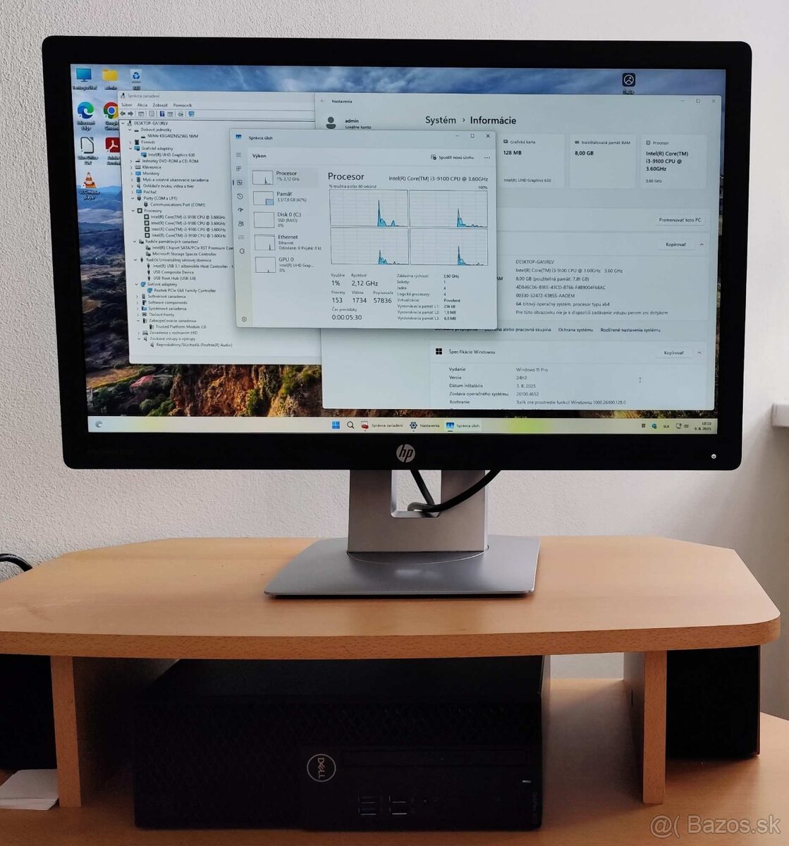 ✔️ Komplet počítač 4x4,20GHz +8GB ram+ 250GB SSD + zaruka