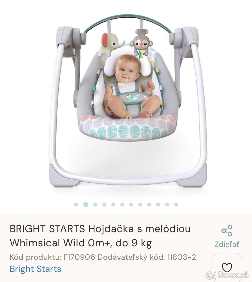 BRIGHT STARTS Hojdačka s melódiou