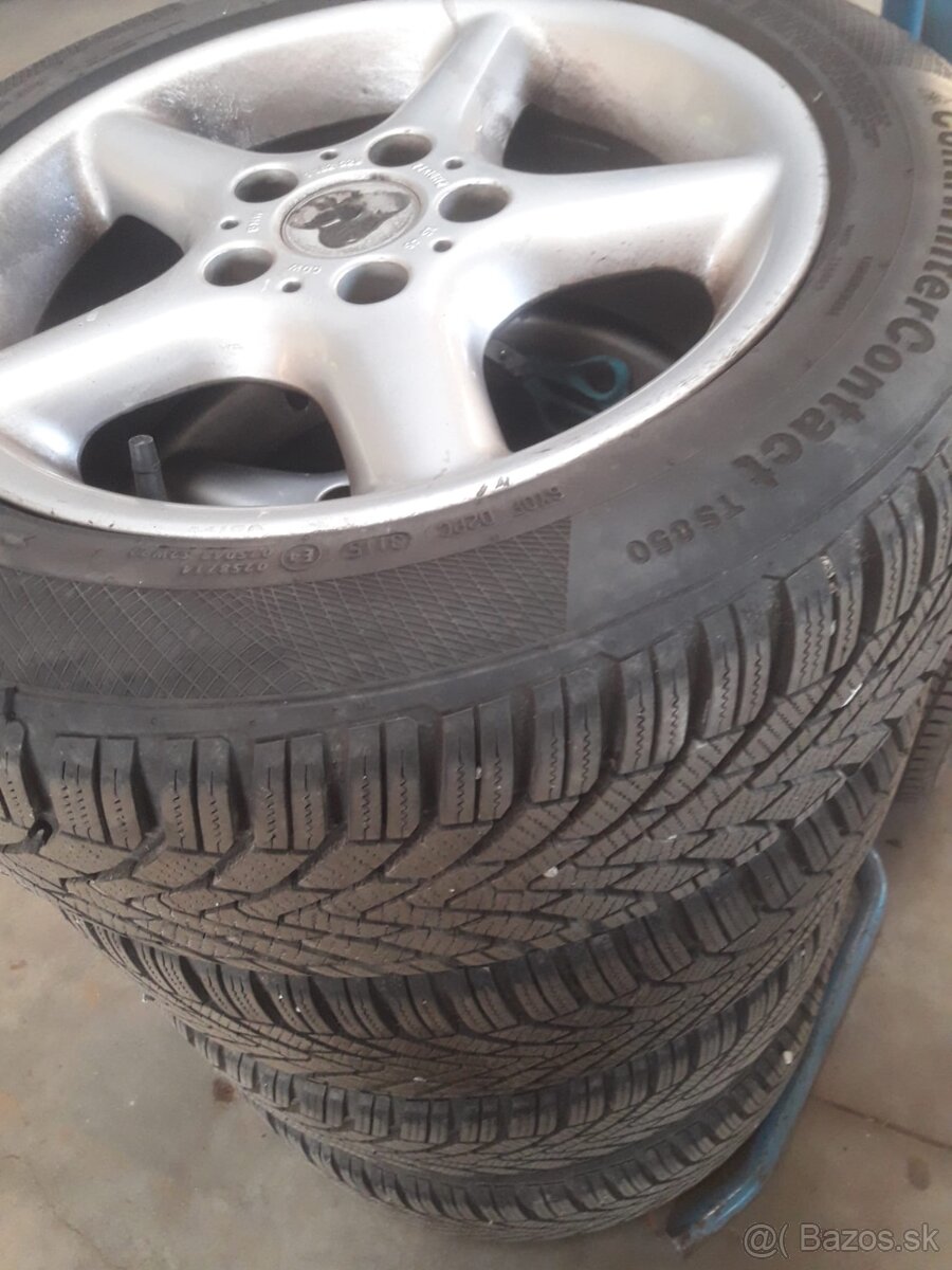 Predám zimnú sadu elektróny 5x120 + pneu 205/55 r16