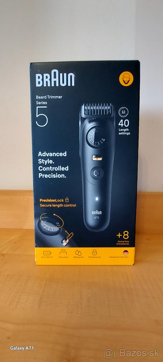 Zastrihávač brady Braun.