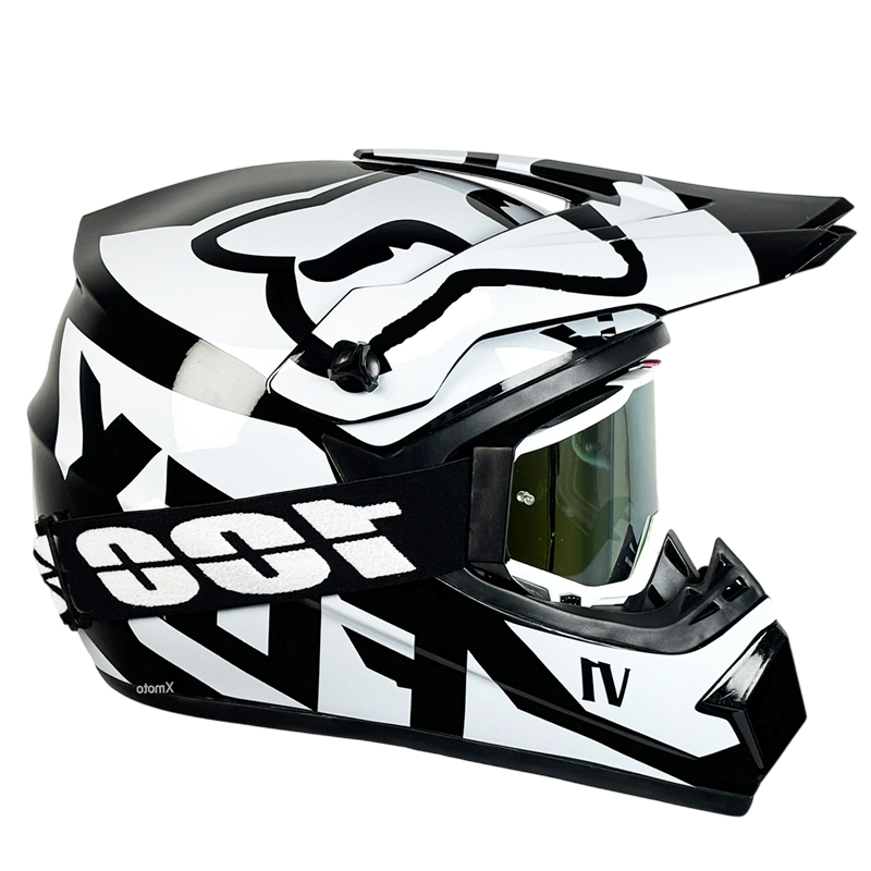 Fox prilba, helma s ochrannými okuliarmi ABS