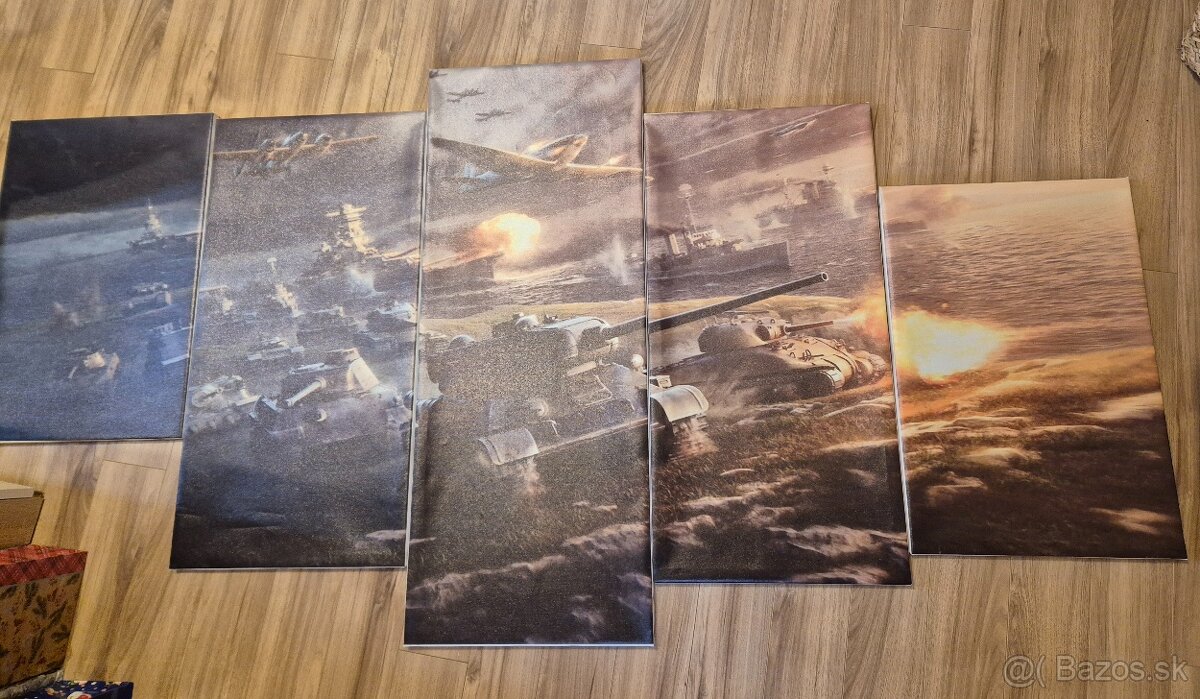 Obraz plátno - viac častí, motív tanky lietadlá