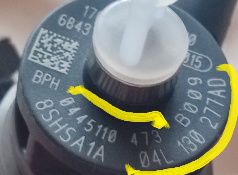 Predám trysky 1.6 TDI 04L130277AD, 0445110473 MOTOR CXMA