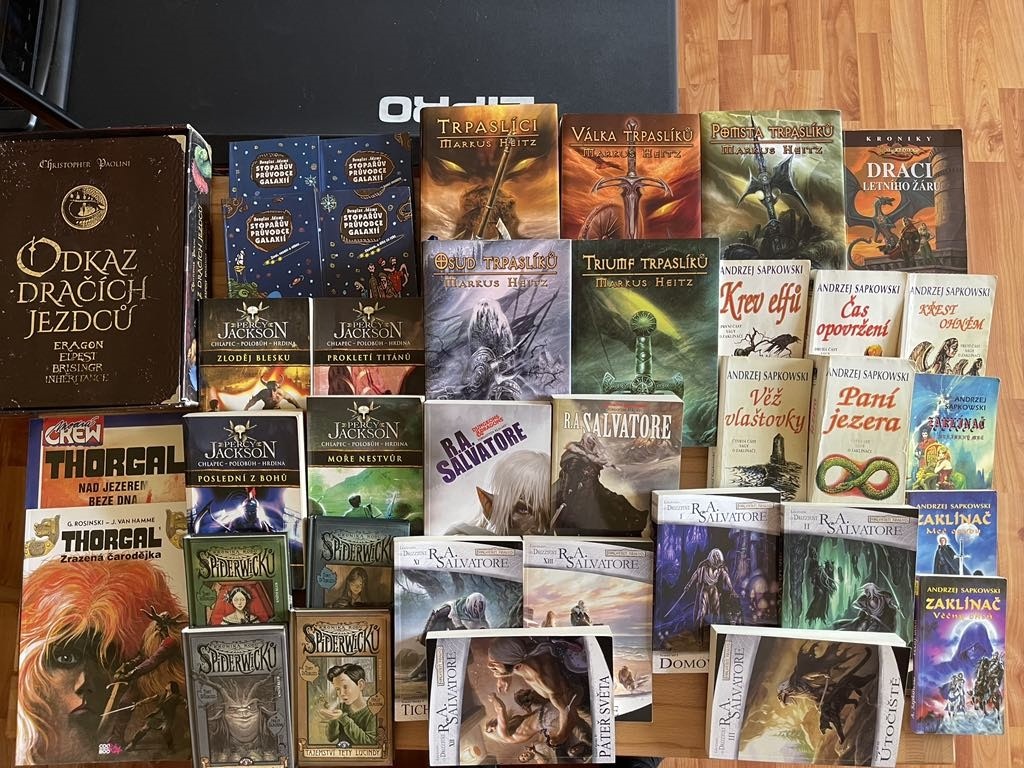 Série Trpaslíci, Zaklínač,Percy Jackson,Temný elf,Noc lovce