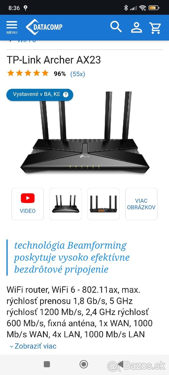 predam 2x wifi router TP-link ax23 wifi 6